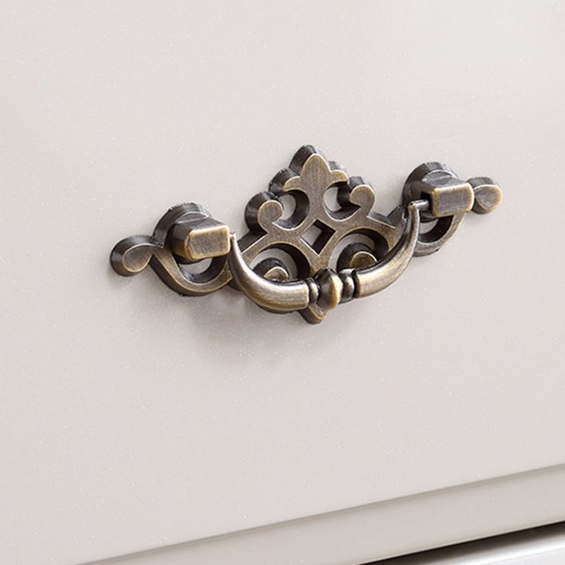 17.5" W Modern Storage Chest Dresser White Rubber Wood Storage Chest with Drawers