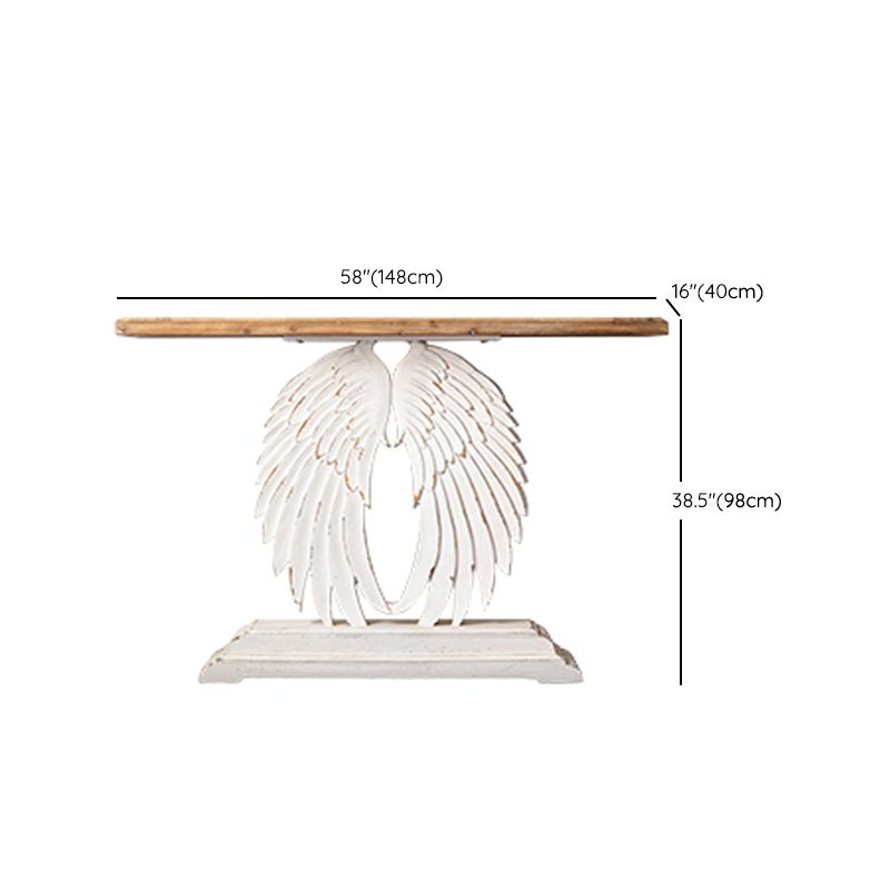 French Country Solid Wood Console Table Distressed Accent Table