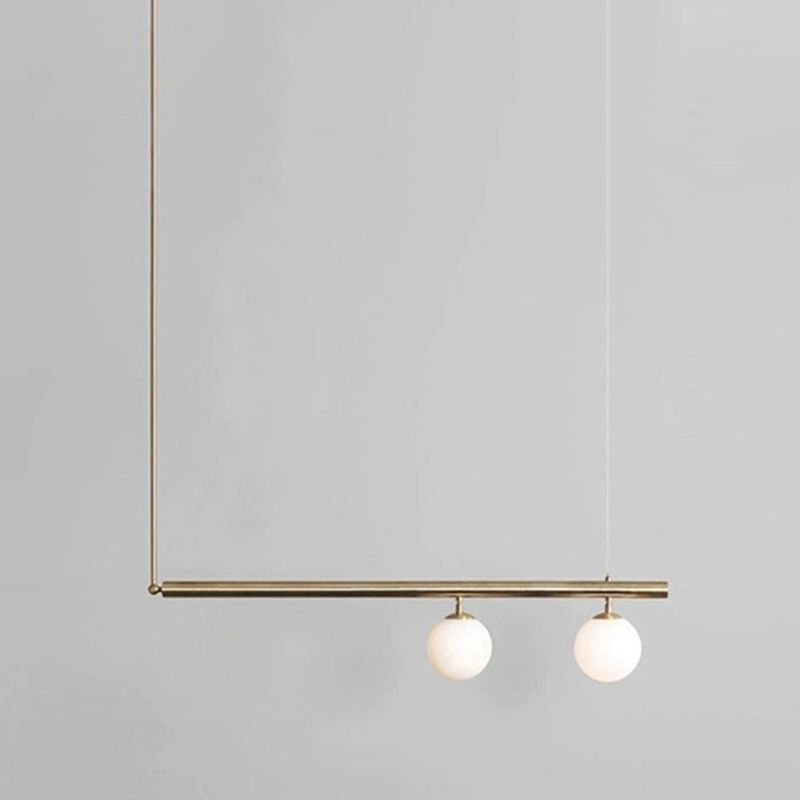 Sphere Island Lights Modernismus Glas Anhänger Licht in Gold für Esszimmer