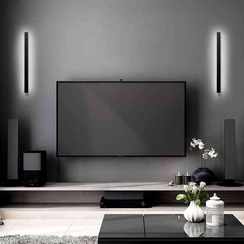 Black Contemporary Bathroom Vanity Light 1 Light LED Bath Bar