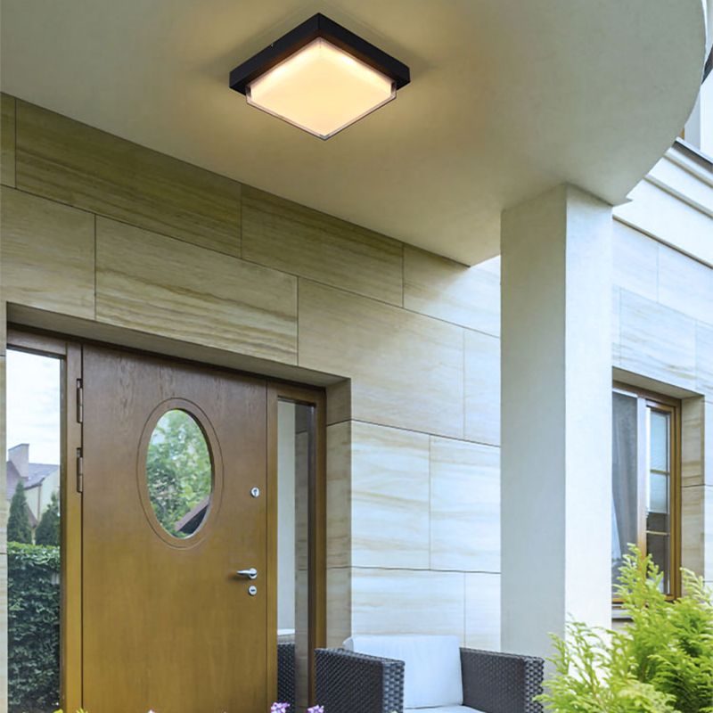 Courtyard Balcony LED Ceiling Light Waterproof Traditional Style Flush-mount Lamp