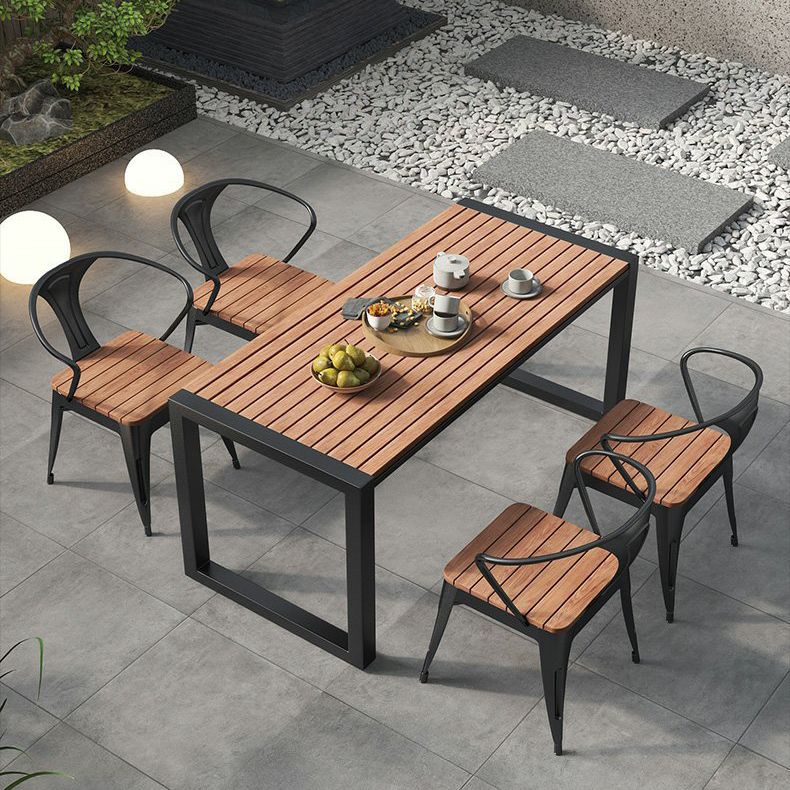 Modern 1/3/4/5/7 Pieces Rectangular Picnic Table Reclaimed Wood Dining Picnic Table