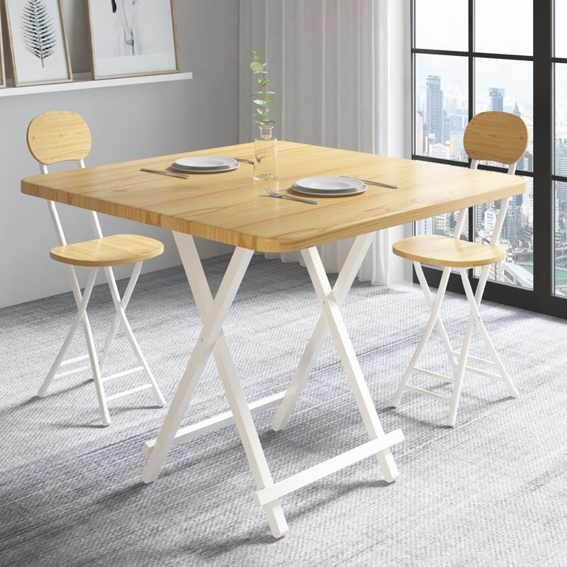 Industrieel uitbreidbare MDF -eettafel vierkante standaard eettafel voor keuken
