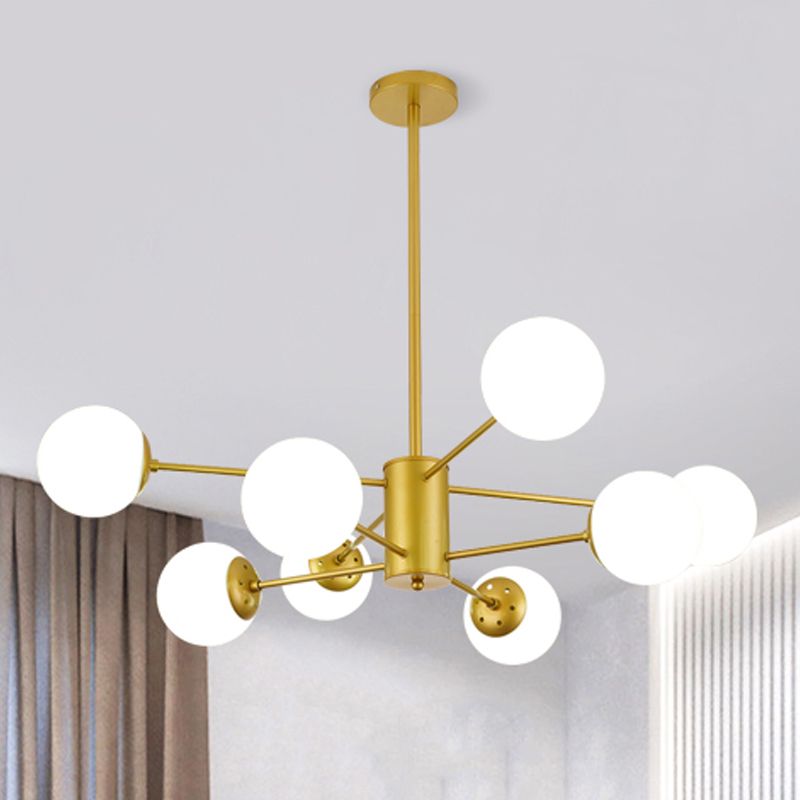 Contemporary Hanging Light Fixtures Spherical Iron Ceiling Light for Living Room