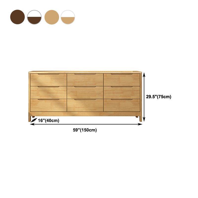 Contemporary Chest Legs Included Solid Wood Chest with Drawers for Bedroom