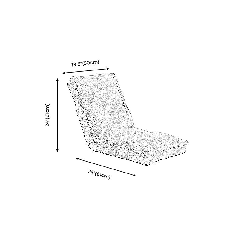 Linen Chair 19.6" L x 24" W x24" H Armless Convertible Chair