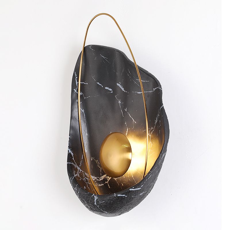 Appliques de lumière murale géométrique contemporaine lampe à support mural en résine pour le salon