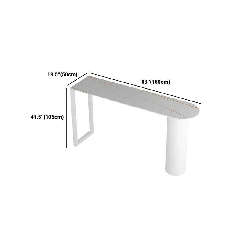 Modern Counter Height Set 1/2/3 Pcs Sintered Stone Dining Bar Table with Low Back Stool