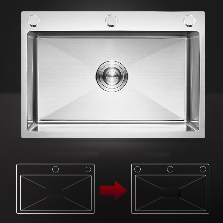 Modern Kitchen Bar Sink Stainless Steel with Basket Strainer Workstation