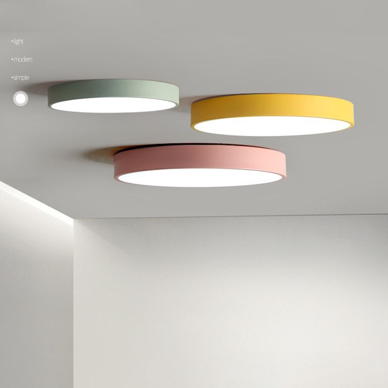 Moderne stijl rond inbouwmontage Plafondverlichting Metaal 1 Licht Led-inbouwlamp