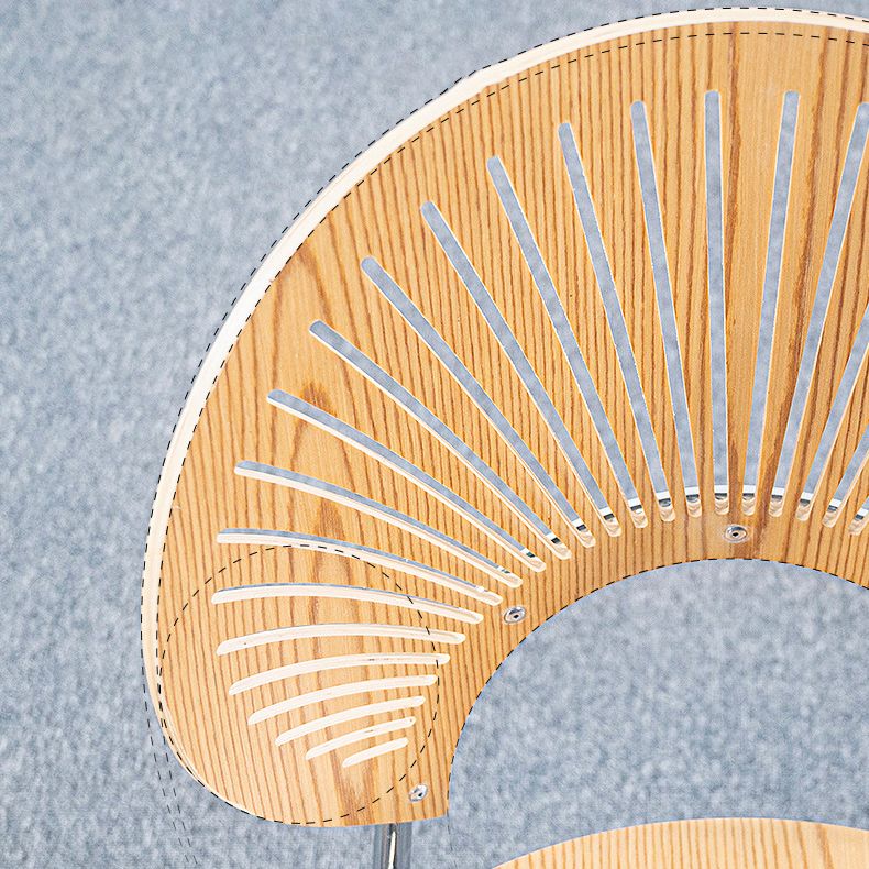 Ensemble de chaises de salle à manger de cuisine en bois de style moderne, chaises latérales à dossier ouvert