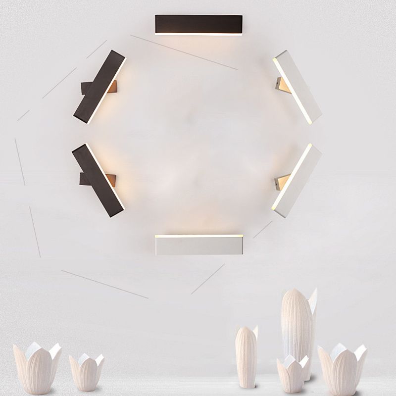 Modern Rotatable Wall Mount Light Simple Wall Sconce Light with Acrylic Shade for Bedroom