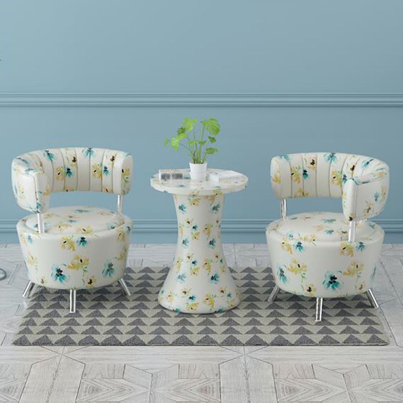 Faux Leather Chair 25.19" L x 23.22" W x 27.55" H Armless Chair