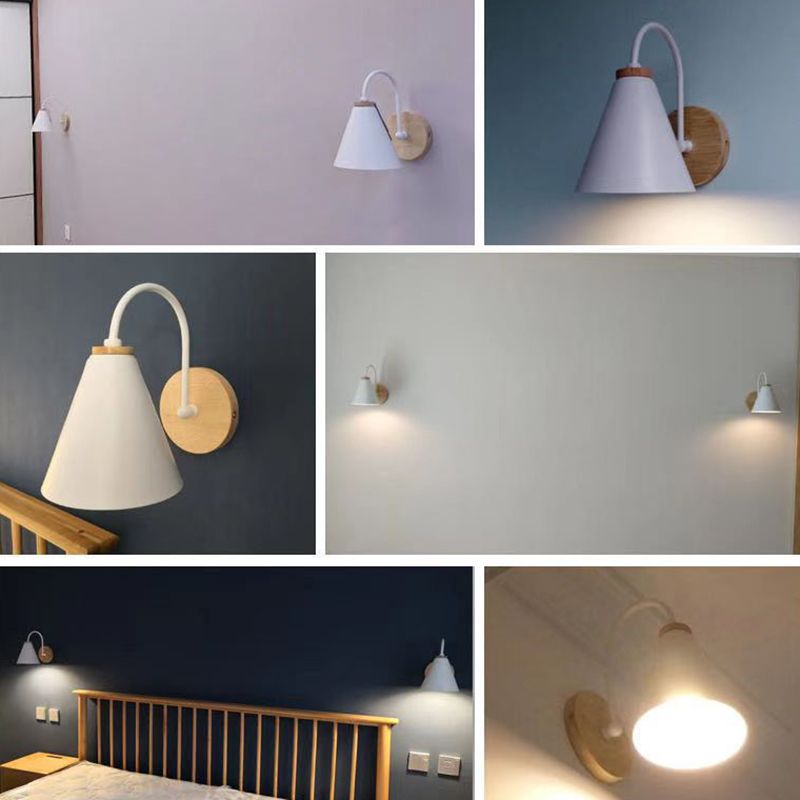 Metal Geometric Shape Wall Lights Industrial Style 1-Light Wall Light Sconce