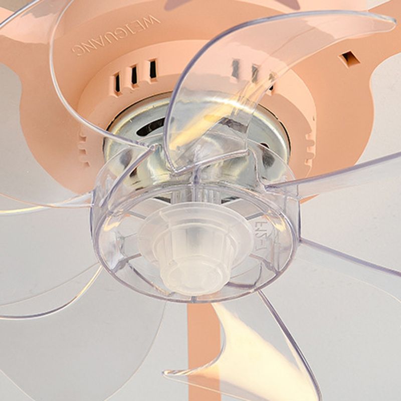 Kids Creative Star LED Ceiling Fan Light Wrought Iron Indoor Ceiling Light with Acrylic Shade