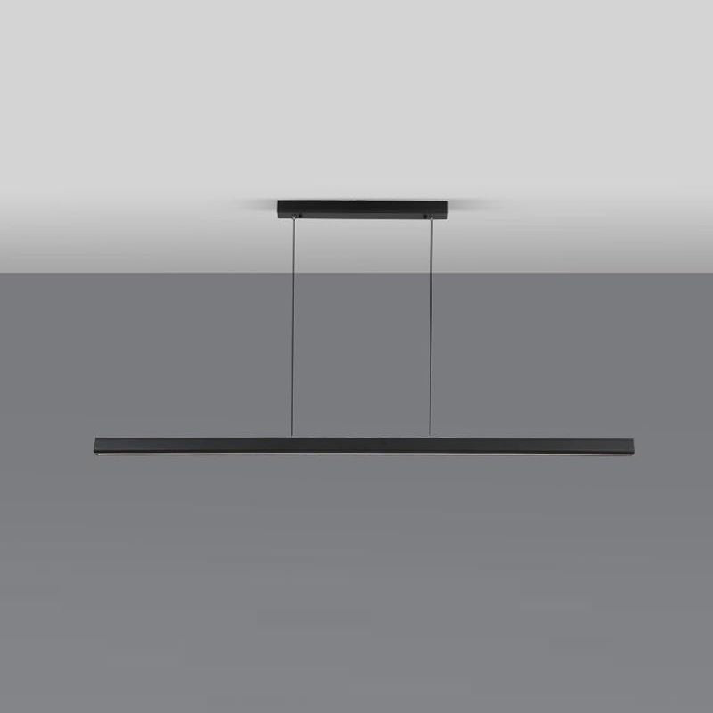 Strip Shape Island Lamp 1-Light LED Island Hanging Lamp with Acrylic Shade for Dining Room
