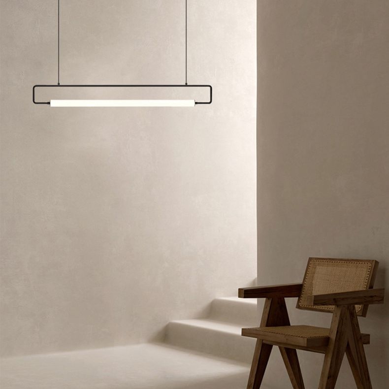 1 lustre linéaire luminaire lumières pendantes modernes éclairage métallique île