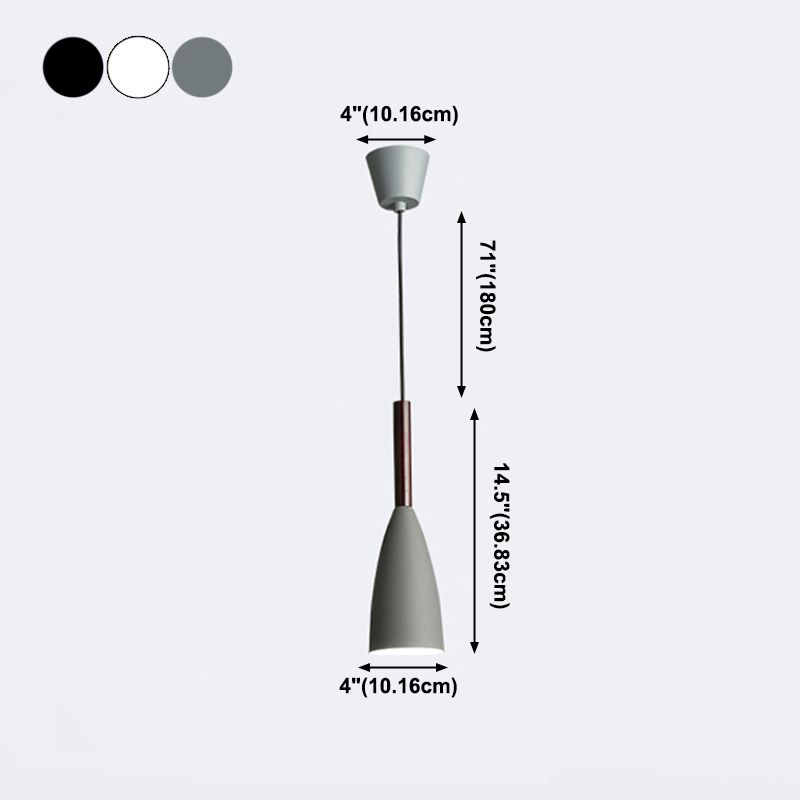 Moderne stijl kegel tint hangend licht 1 lichte hanglamp voor woonkamer