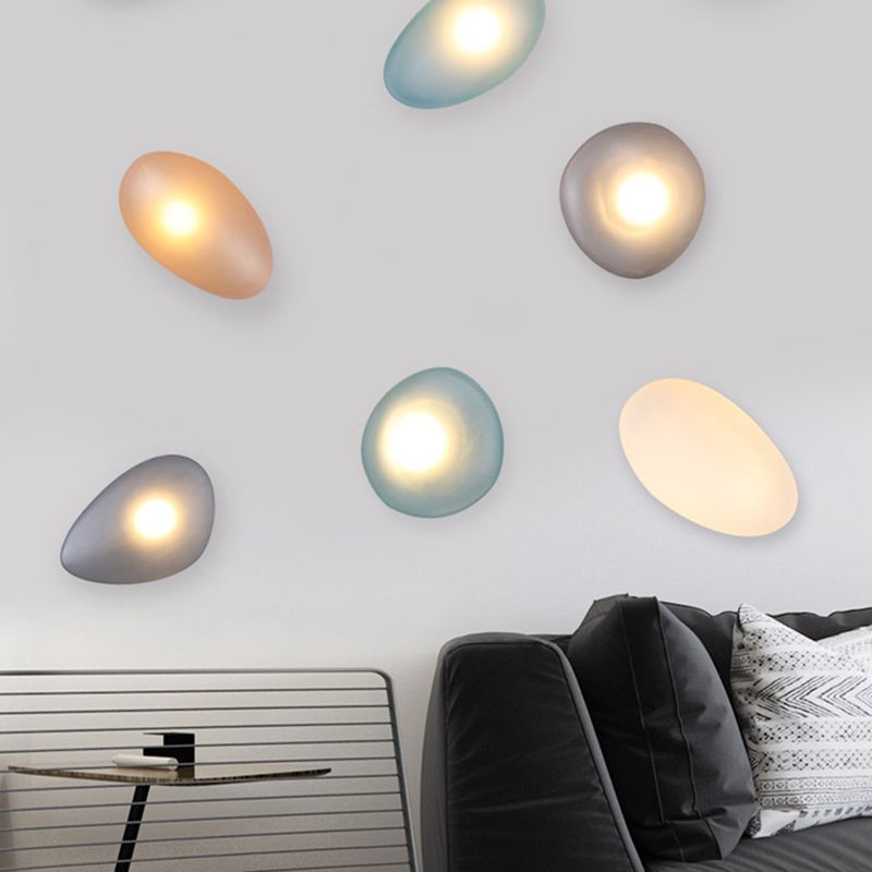 Glass Unique Shape Wall Lights Modern Style 1 Light Wall Mount Fixture for Living Room