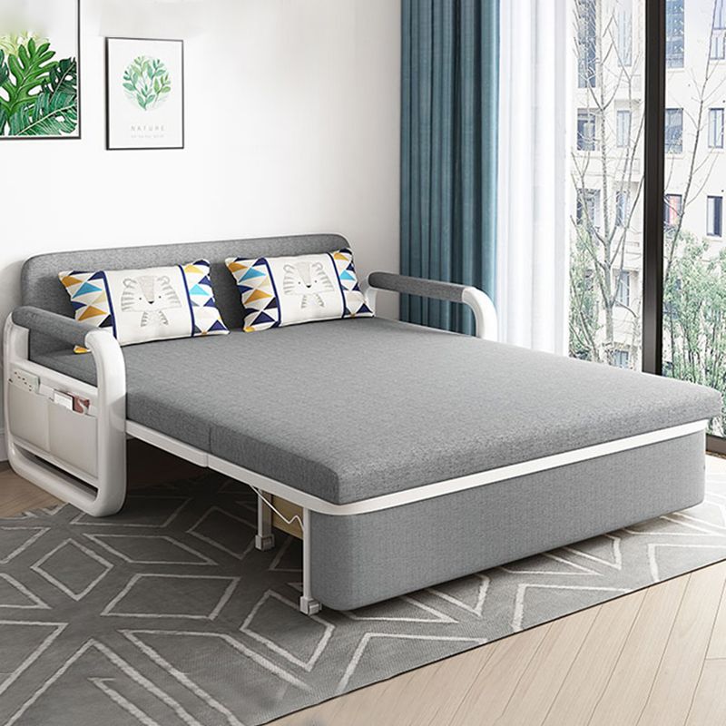 Cotton Blend Slipcovered Convertible Contemporary Bed Sofa Couch