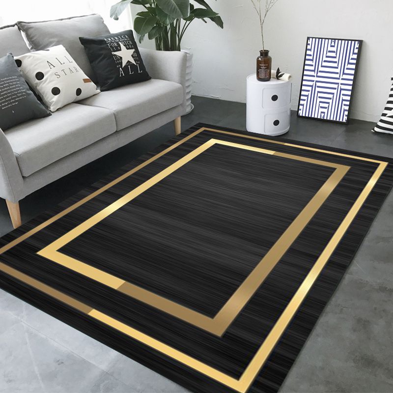 Gray Modern Rug Blending Circle Indoor Rug Stain Resistant Rug for Living Room