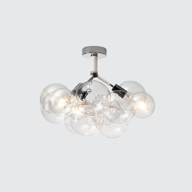 Kinderslaapkamer Hal Bubble Plafondlamp Helder glas Eenvoudige stijl Semi-inbouwlamp