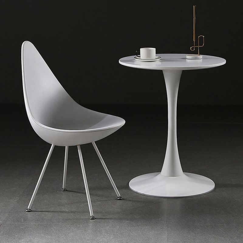 Sillas laterales sin brazos de estilo industrial, silla lateral con respaldo sólido de plástico para el hogar