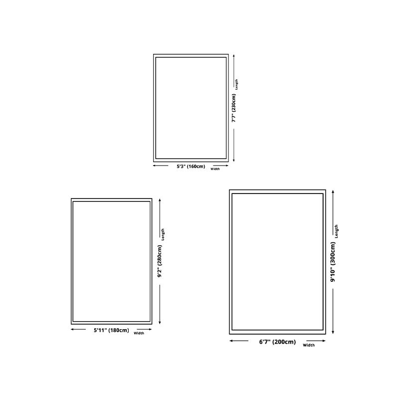 Black Modern Rug Polyester Geometric Print Rug Non-Slip Backing Rug for Drawing Room