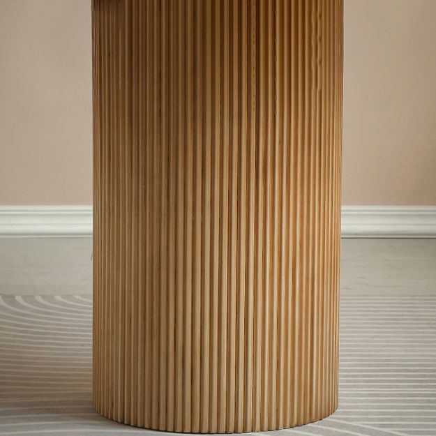 Pine Solid Wood Pedestal Dinette Table Simplicity Dining Table Round for Home