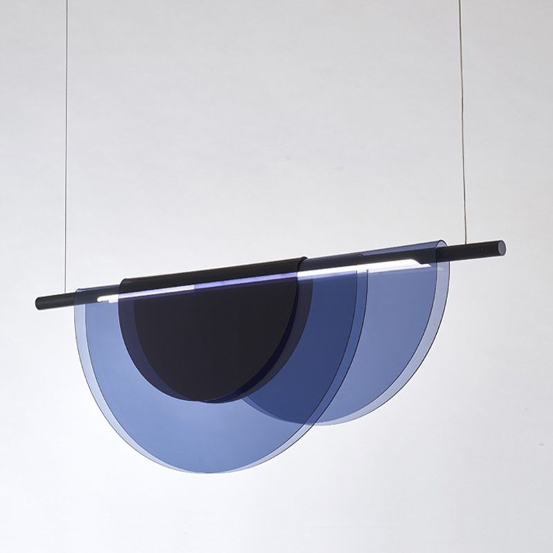 Macaron Style Island Light 1-Light Island Hanging Light with Acrylic Shade for Dining Room