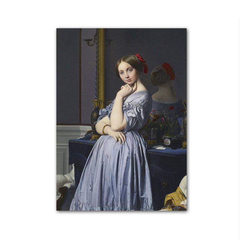 Nordic Character Canvas for Girls Bedroom Oil Painting Wall Decor, Multiple Sizes