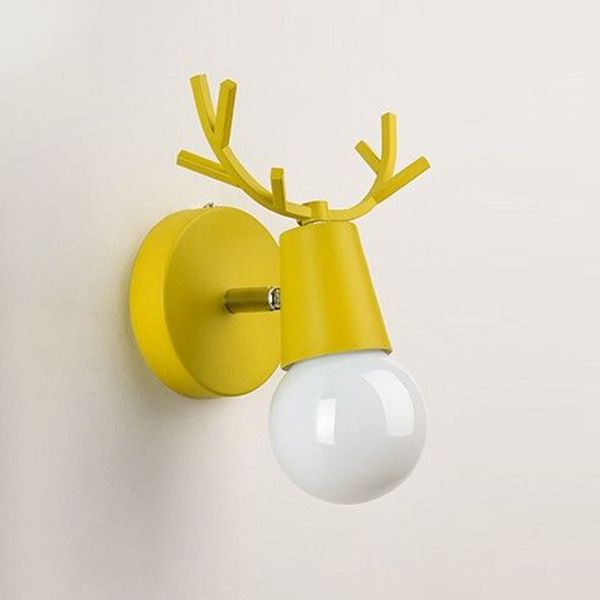 Modern Creative Macaron Wall Lamp Iron Geometric Wall Light for Interior Spaces