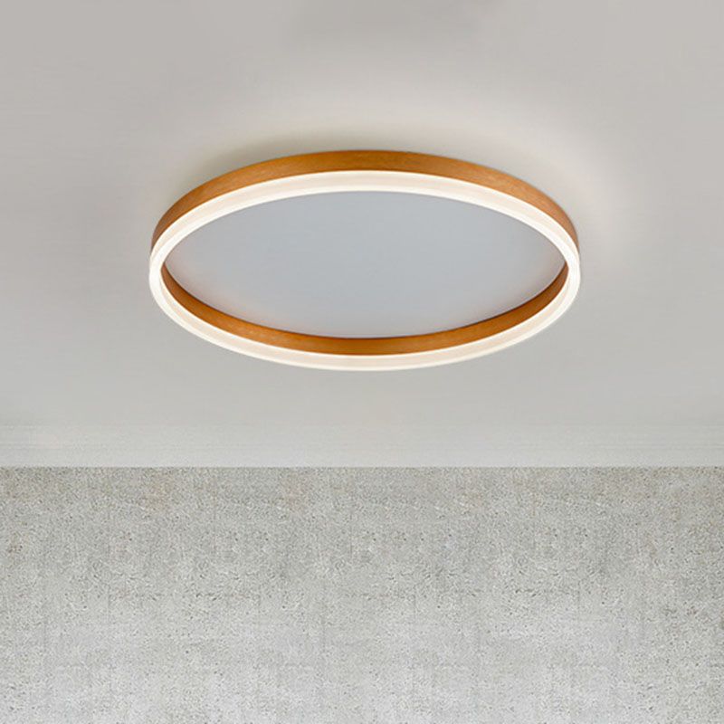 Iluminación circular empotrada de acrílico minimalista para dormitorio, accesorio de montaje empotrado LED