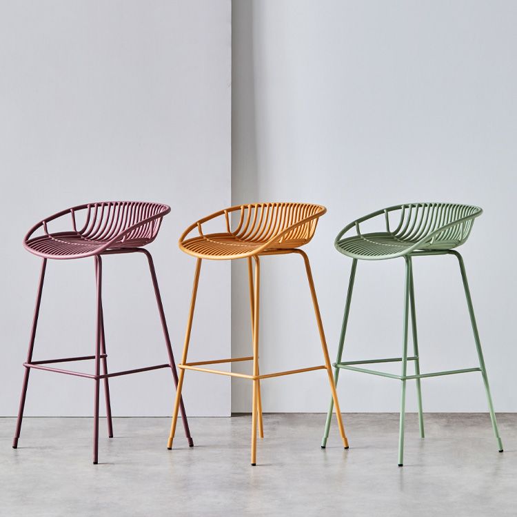 Modern Style Bar-stool Metal Counter Bar Stool with Metal Legs for Kitchen