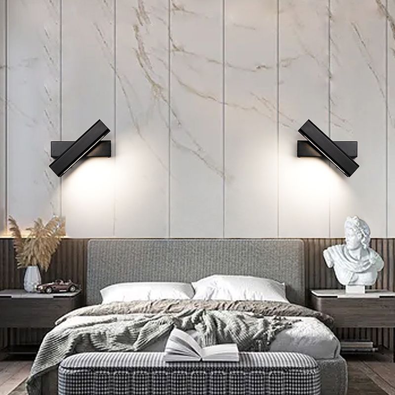 White/Black Single Modern Bathroom Vanity Light LED Wooden Bath Bar