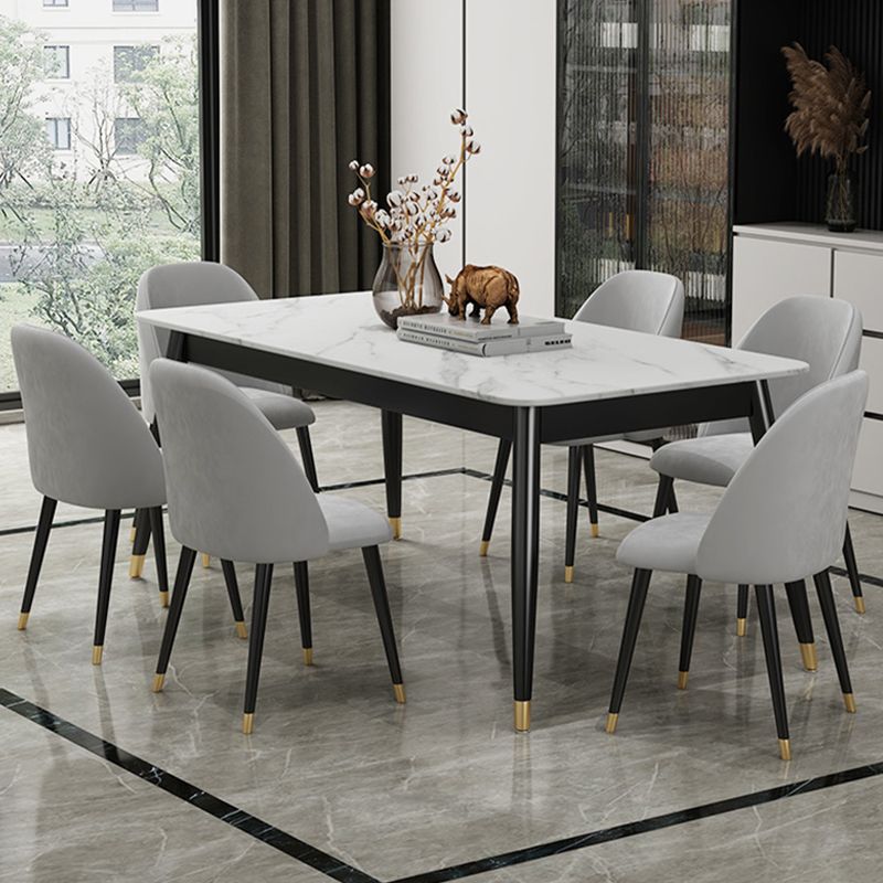 Glam 1/3/5/7 Pieces Dining Set Sintered Stone Dining Table for Home Use