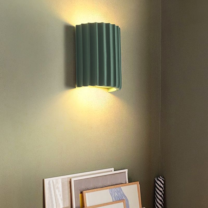 Half-Cylinder Wall Sconce Lighting Modern Style Metal 2 Lights Wall Washer Sconce