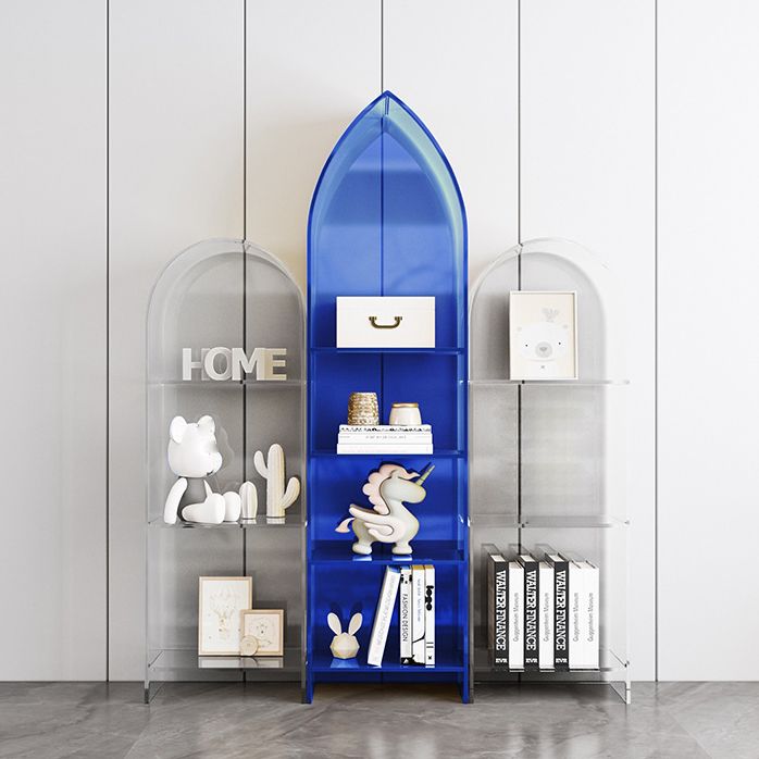 Glam Acrylic Bookshelf Standard Shelf Bookcase for Study Room 9.8" W