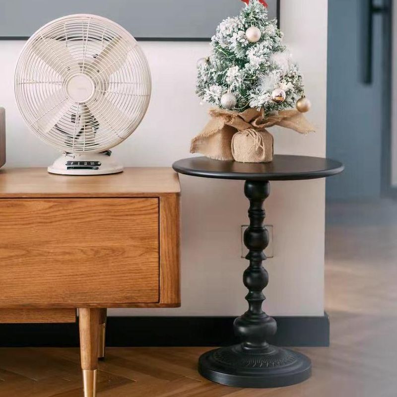 16.5" W x 16.5" D x 20.5" H Sofa Side Accent Table Metal Pedestal End Table