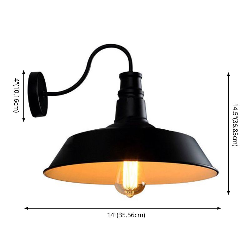 Black Industrial Style Sconce Light Fixtures Wrought Iron Wall Lamp Sconce for Dining Room