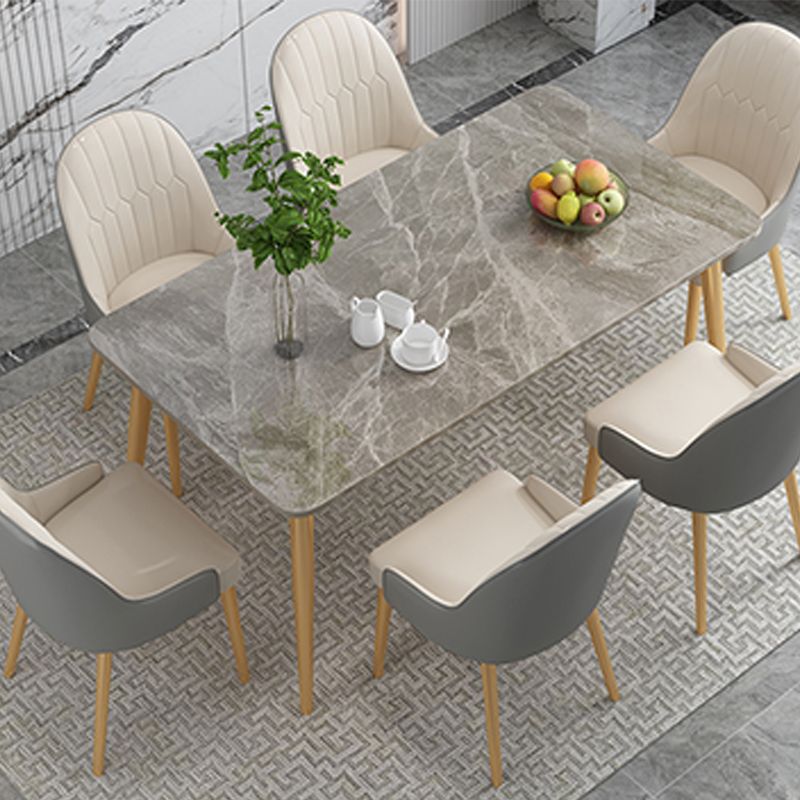 Modern 4 Legs Dining Table Stone Table for Dining Room Kitchen