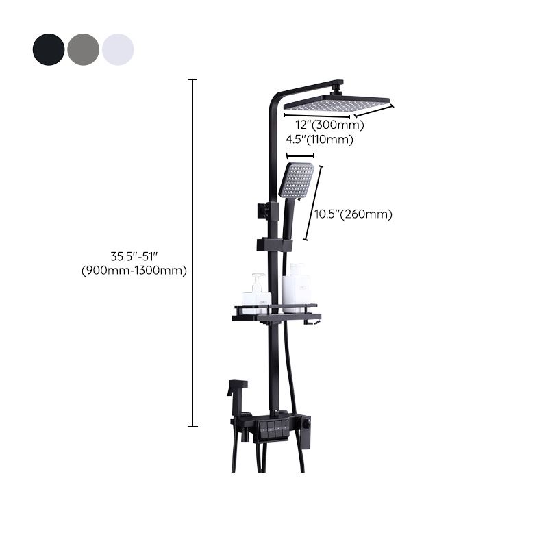 Modern Adjustable Spray Pattern Water Flow Shower Faucet Shower Hose Shower System on Wall