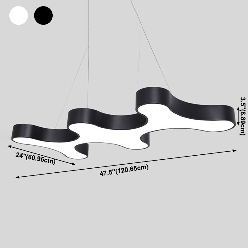 Modern Unique Shape Chandelier Lighting Fixtures Acrylic Island Ceiling Light