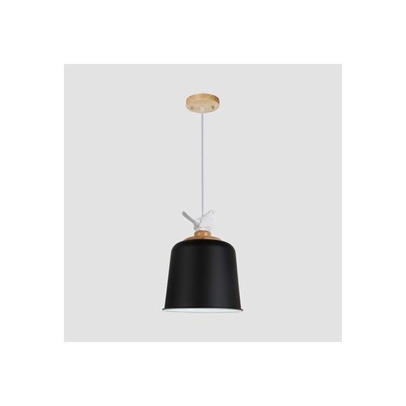 Luz colgante de sombra del imperio contemporáneo con aluminio de pájaros 1 lámpara colgante de bombilla para porche