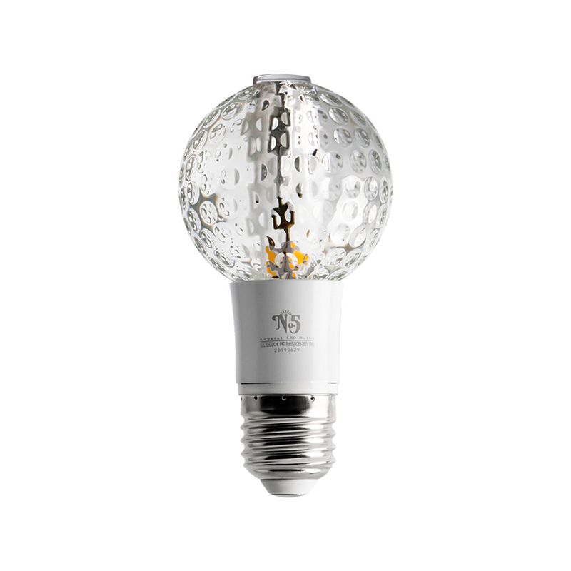 Nordic Spherical Flush Mount Fixture Clear Hammered Crystal LED Hallway Close to Ceiling Lighting