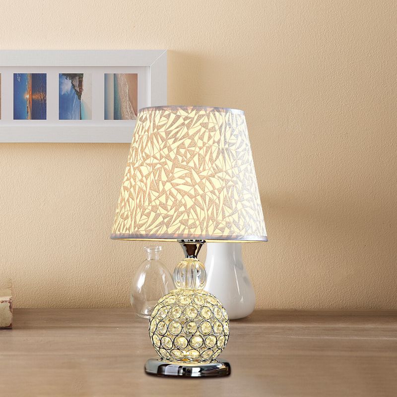 Bal slaapkamer tafel licht modern kristal ingebed 1 lamp goud/zilver/rode nachtkastje lamp met geometrische/pioen/hartverscheurende schaduw