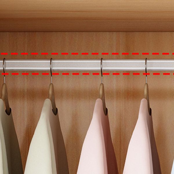 Freestanding Wood Frame Wardrobe Armoire Contemporary Multifunctional Wardrobe