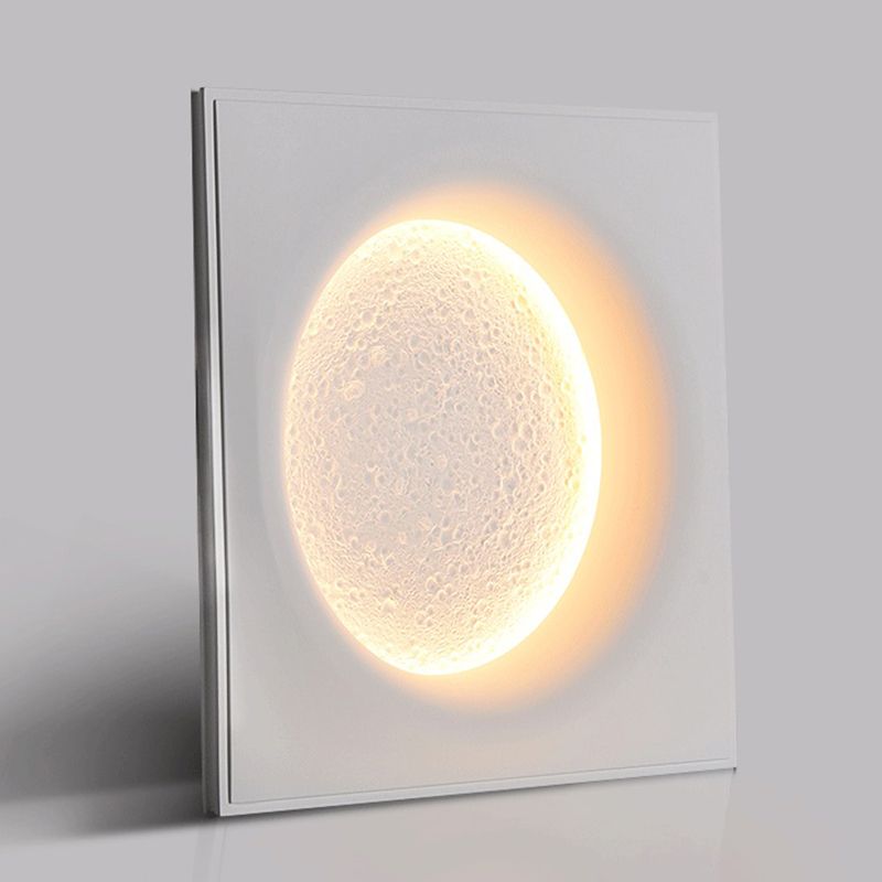 1 Light Circular Flush Mount Wall Sconce Contemporary Wall Light Sconces