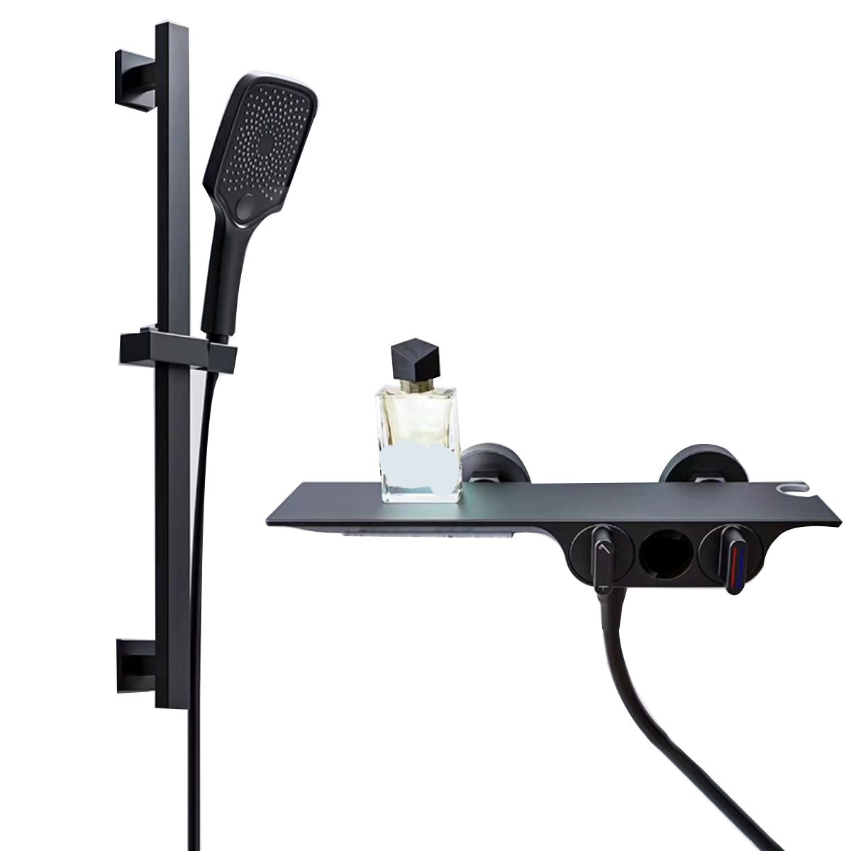 Modern Faucets Copper 2-Handle and 4-Hole Wall Mounted Bath Faucet Trim