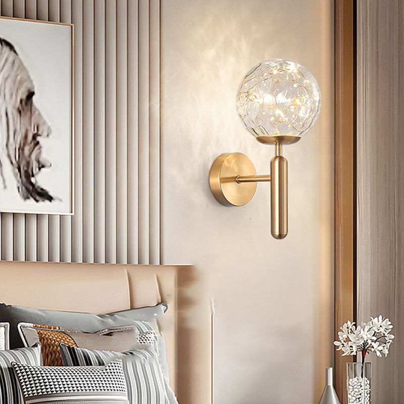 Nórdica Vidry Wall Light Globe Gypsophila 1 Light Wall Donce para dormitorio